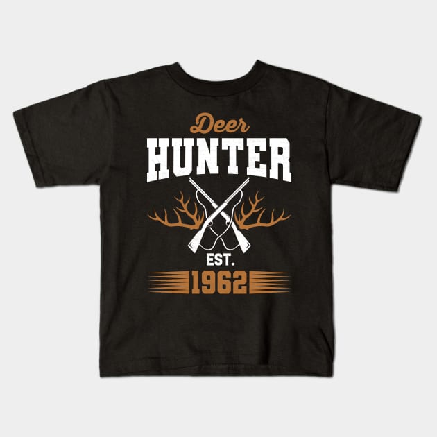 Gifts for 59 Year Old Deer Hunter 1962 Hunting 59th Birthday Gift Ideas Kids T-Shirt by uglygiftideas